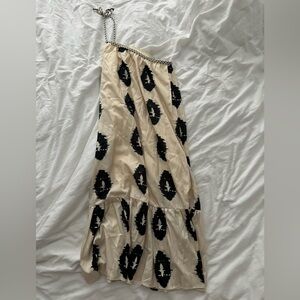 One Shoulder Midi Dress in Ivory